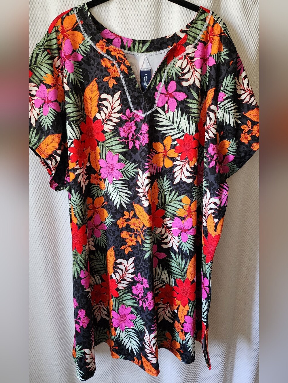 Swimsuits For All Black Floral Swim Tunic